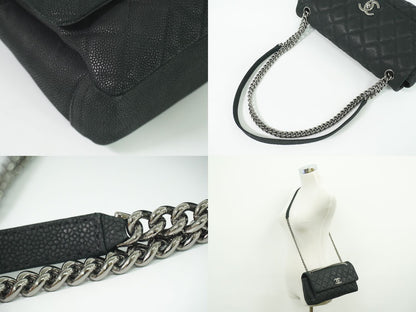 CHANEL マトラッセ ココマーク ショルダーバッグ ブラック