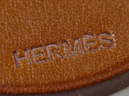 HERMES クマ キーホルダー バッグチャーム レザー 925 ブラウン