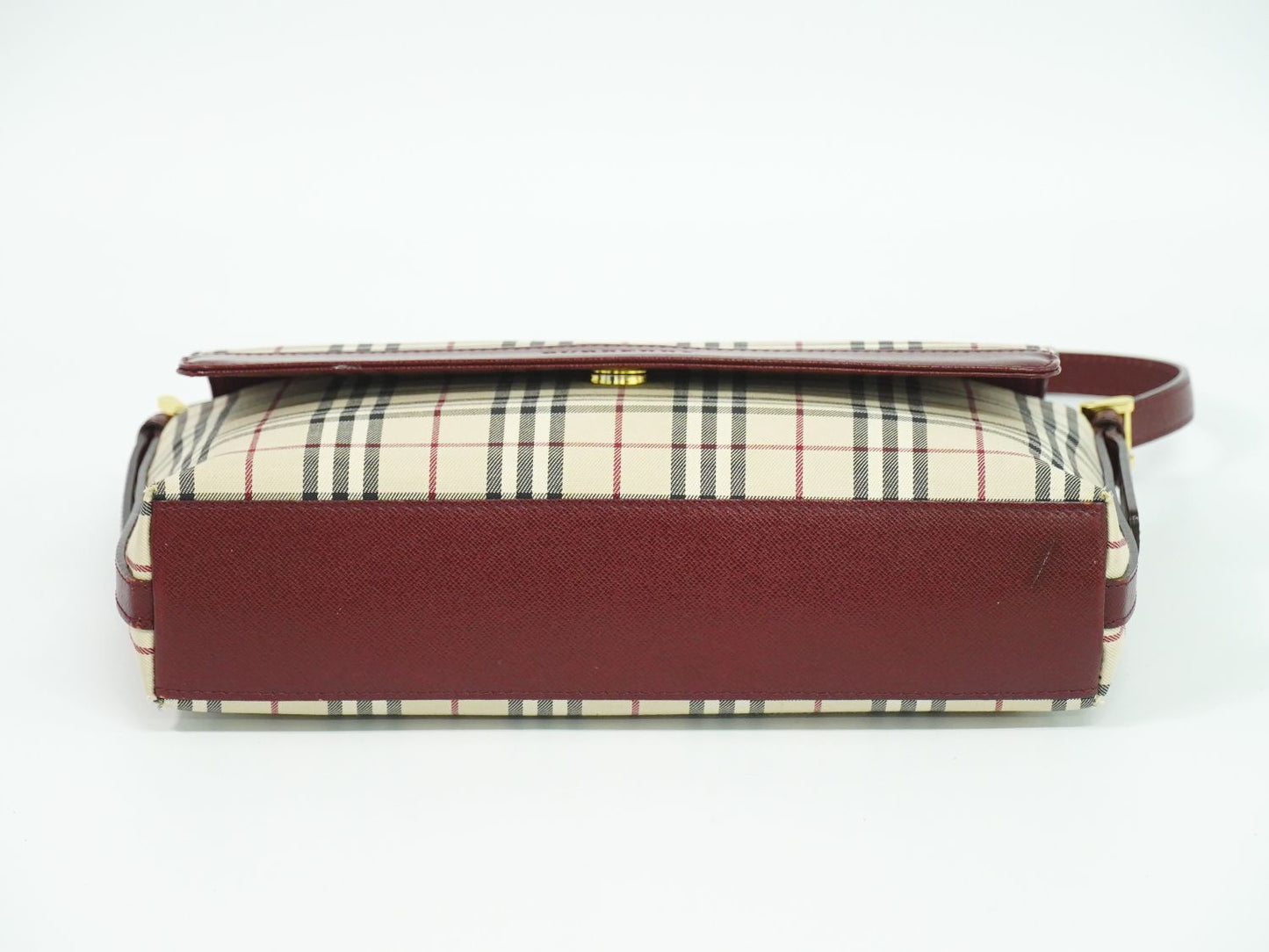BURBERRY ノバチェック ショルダーバッグ ベージュ ボルドー