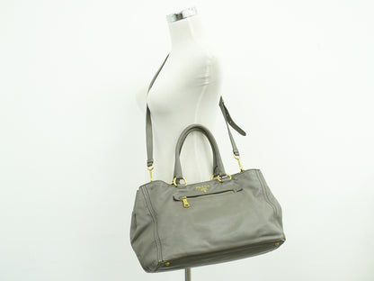 PRADA 2WAY ショルダーバッグ グレー