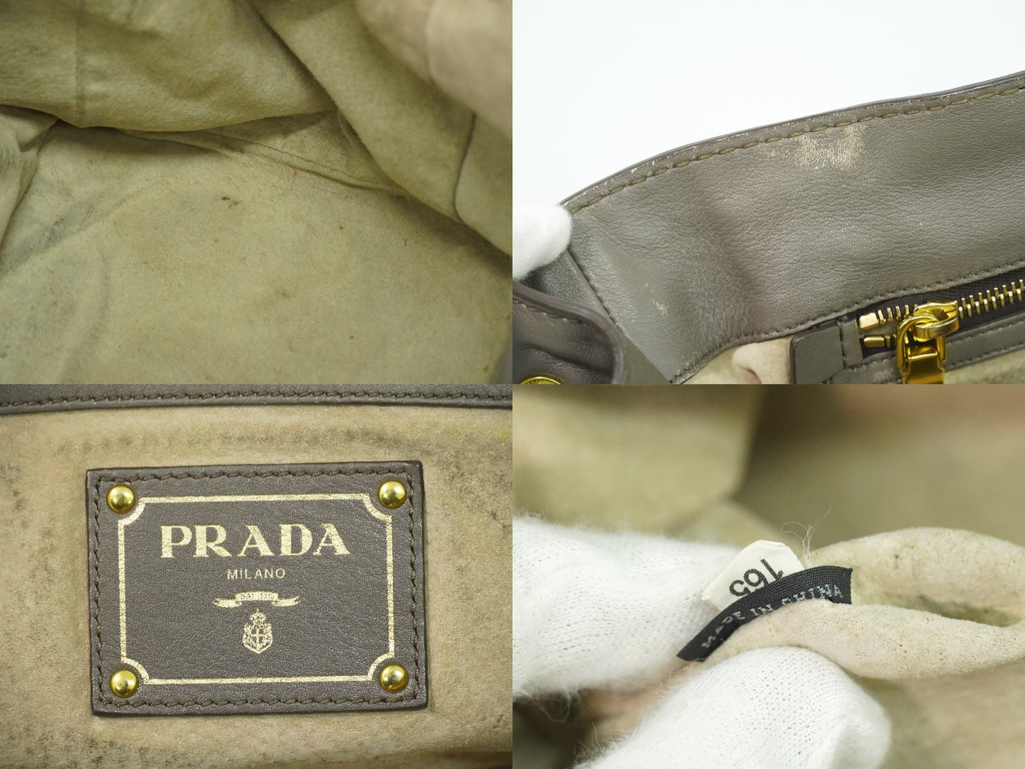 PRADA 2WAY ショルダーバッグ グレー