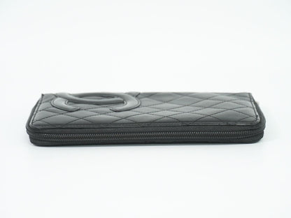 CHANEL ココマーク カンボンライン 長財布 ブラック