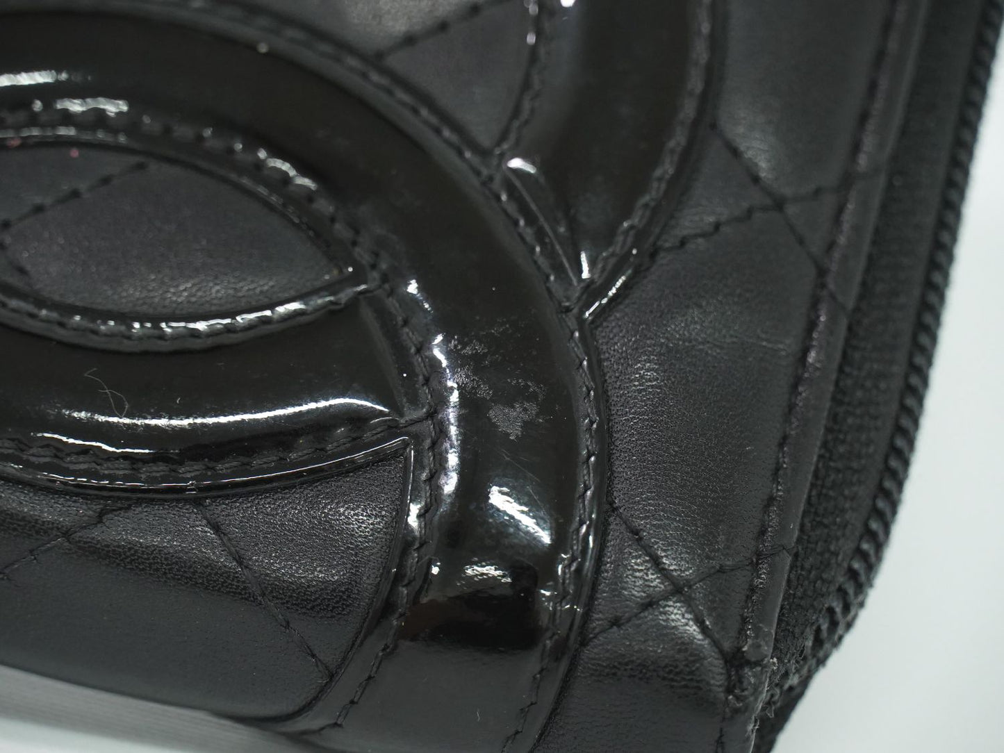 CHANEL ココマーク カンボンライン 長財布 ブラック