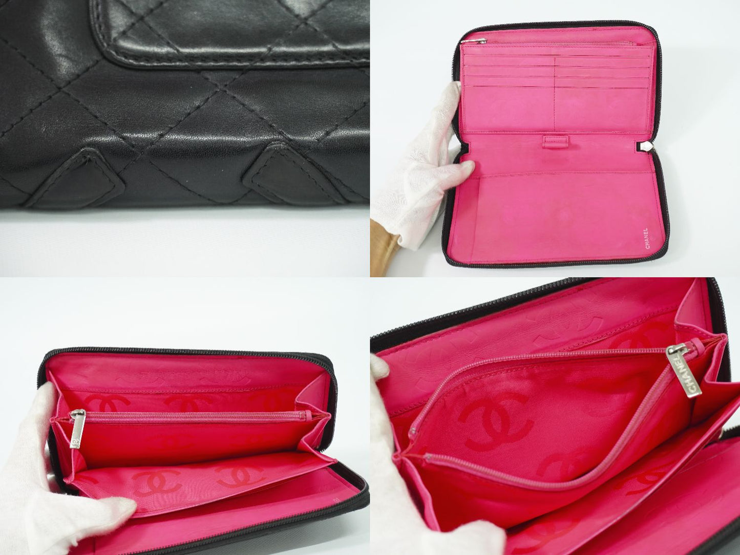 CHANEL ココマーク カンボンライン 長財布 ブラック