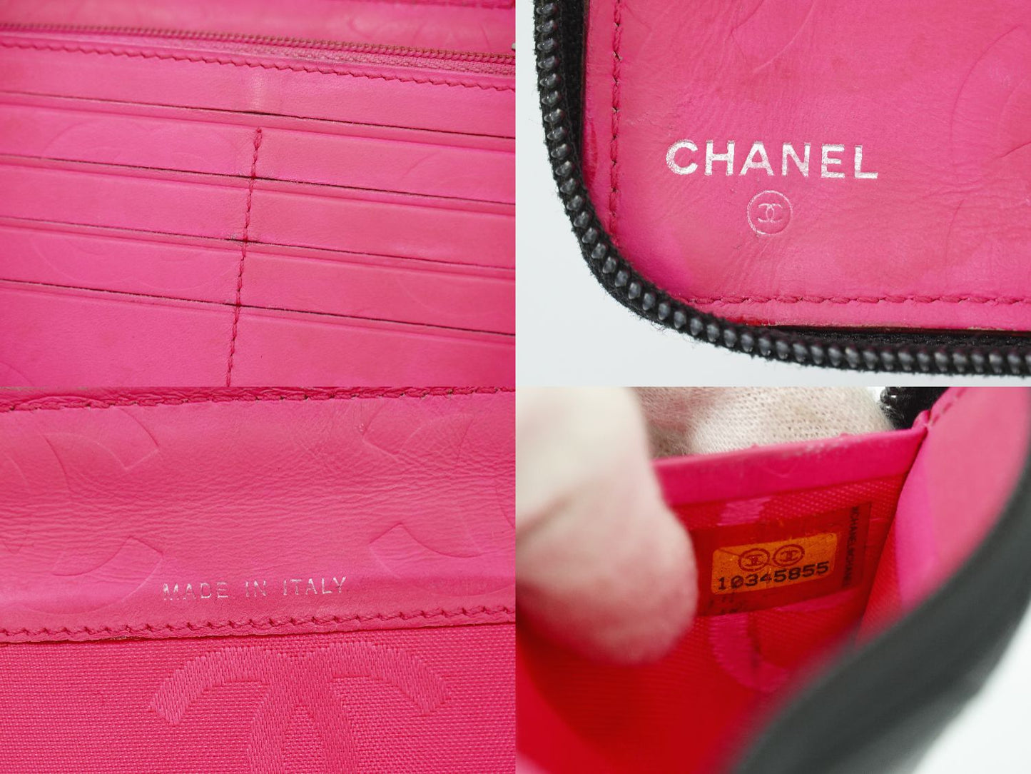 CHANEL ココマーク カンボンライン 長財布 ブラック