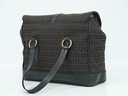 FENDI ズッキーノ ハンドバッグ ブラウン 8BN020