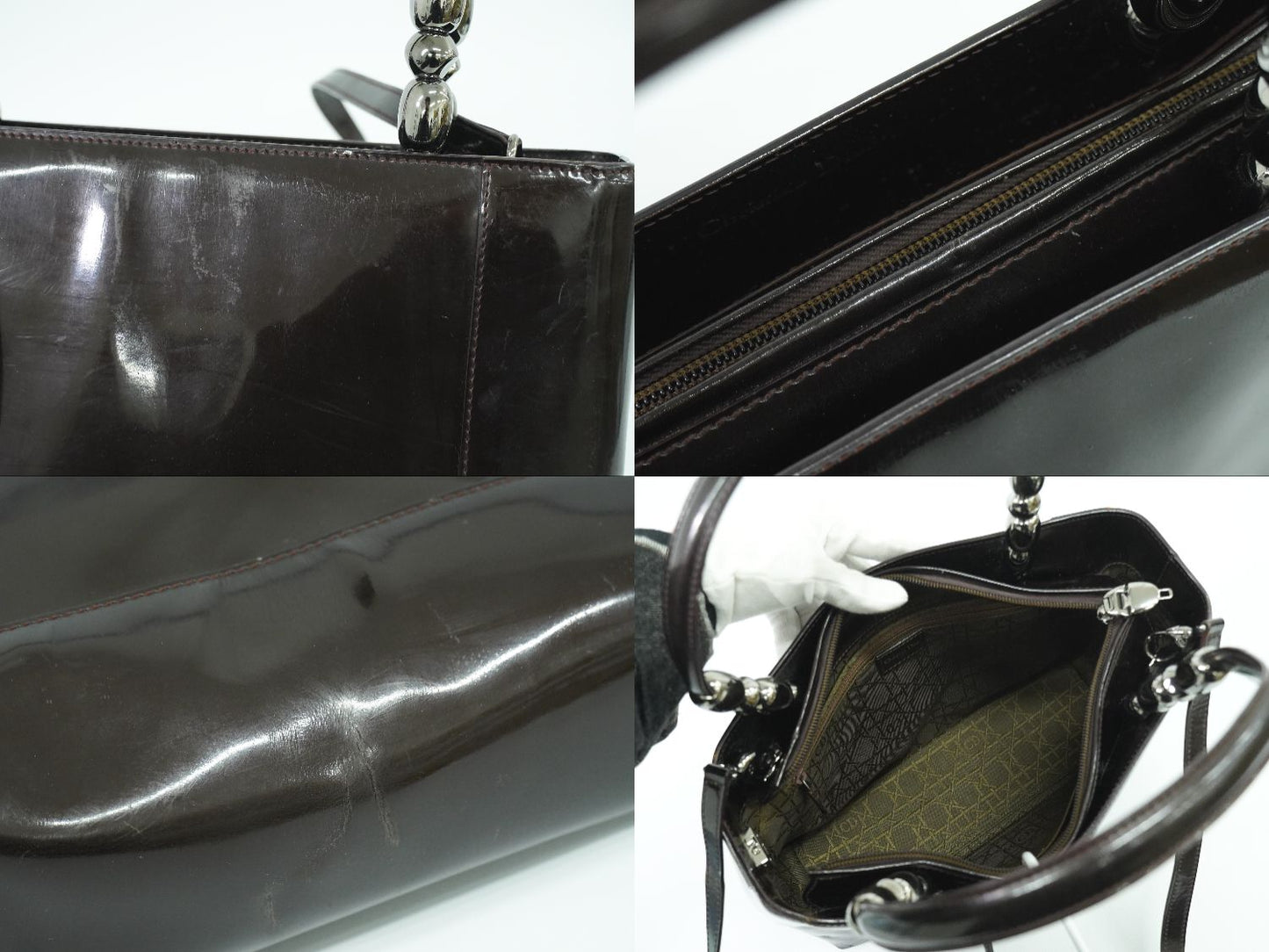 Christian Dior マリスパール 2WAY ショルダーバッグ ブラウン