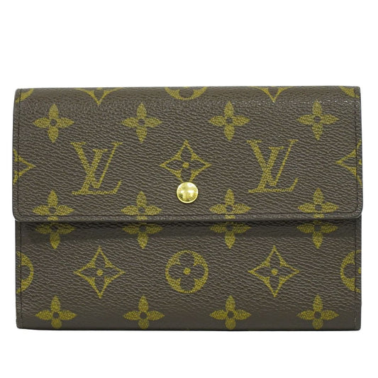 LOUIS VUITTON ポルト トレゾールエテュイ パピエ モノグラム 折財布 M61202