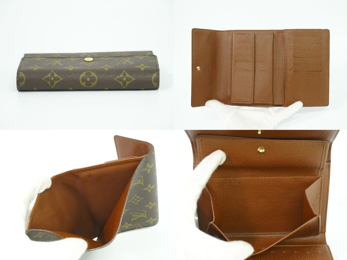 LOUIS VUITTON ポルト トレゾールエテュイ パピエ モノグラム 折財布 M61202