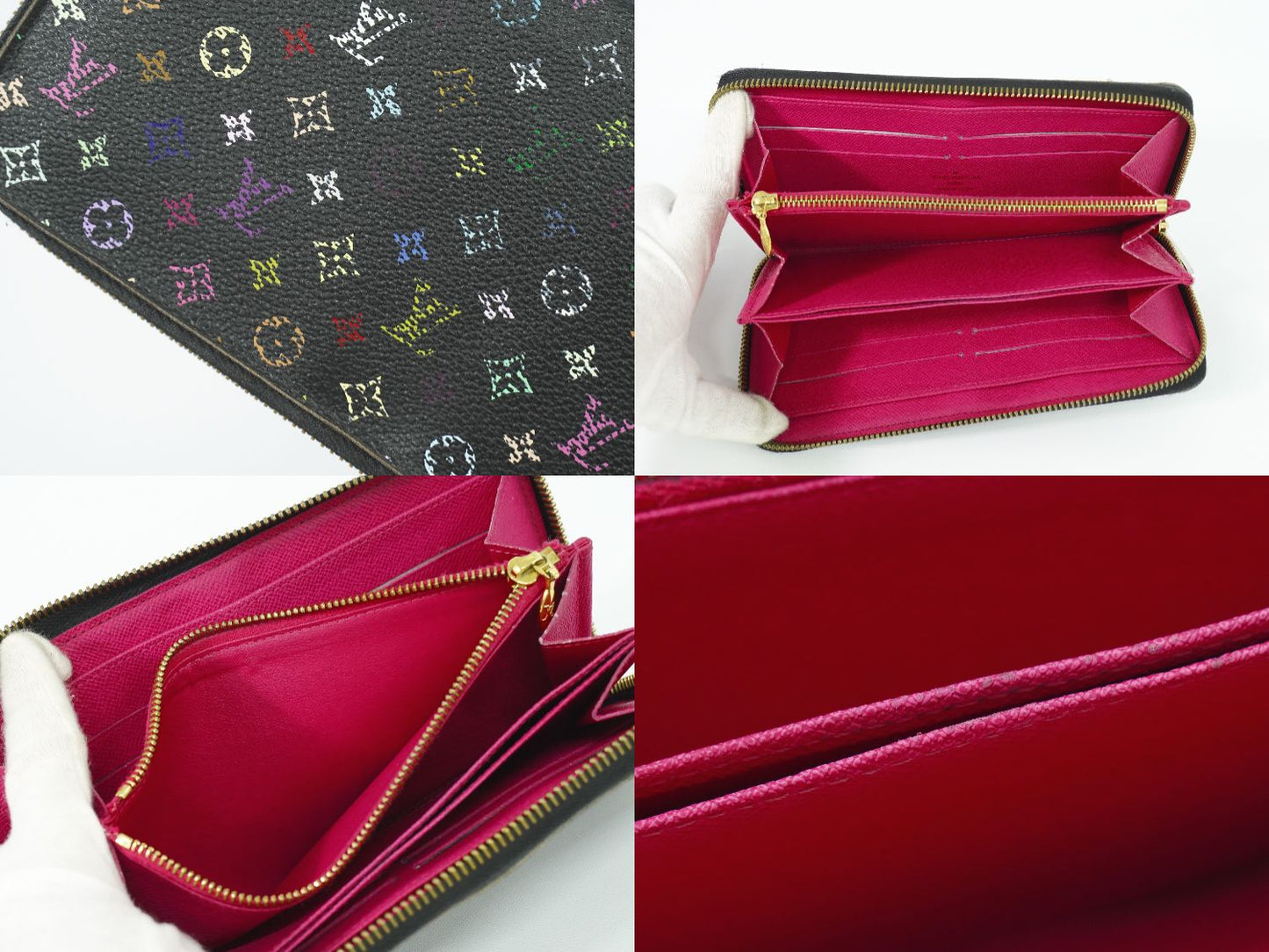 LOUIS VUITTON ジッピーウォレット モノグラム マルチカラー 長財布 ノワール M60243