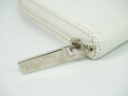 CHANEL シャネル ココマーク 長財布 ホワイト系