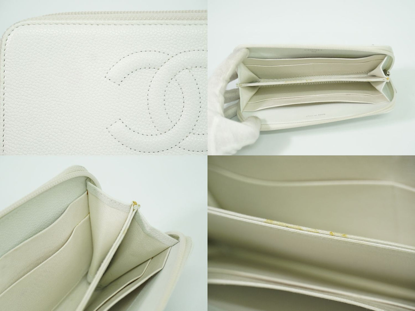 CHANEL シャネル ココマーク 長財布 ホワイト系