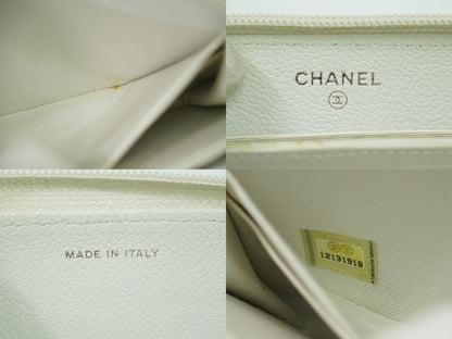 CHANEL シャネル ココマーク 長財布 ホワイト系