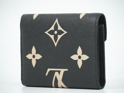 LOUIS VUITTON ポルトフォイユ ヴィクトリーヌ モノグラム アンプラントレザー ブラック 折財布 M80968