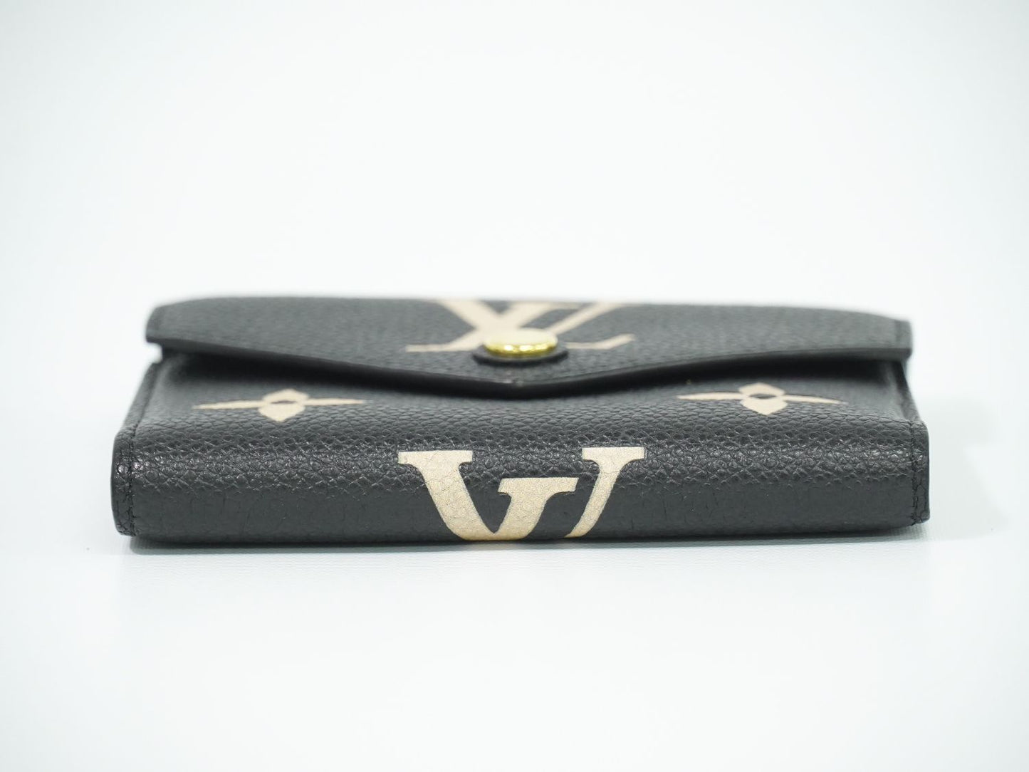 LOUIS VUITTON ポルトフォイユ ヴィクトリーヌ モノグラム アンプラントレザー ブラック 折財布 M80968