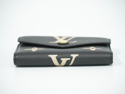 LOUIS VUITTON ポルトフォイユ ヴィクトリーヌ モノグラム アンプラントレザー ブラック 折財布 M80968