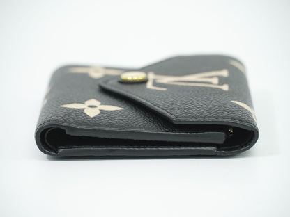LOUIS VUITTON ポルトフォイユ ヴィクトリーヌ モノグラム アンプラントレザー ブラック 折財布 M80968