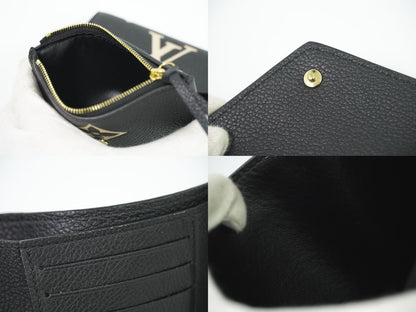 LOUIS VUITTON ポルトフォイユ ヴィクトリーヌ モノグラム アンプラントレザー ブラック 折財布 M80968