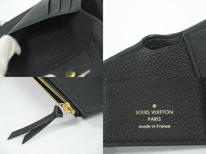 LOUIS VUITTON ポルトフォイユ ヴィクトリーヌ モノグラム アンプラントレザー ブラック 折財布 M80968