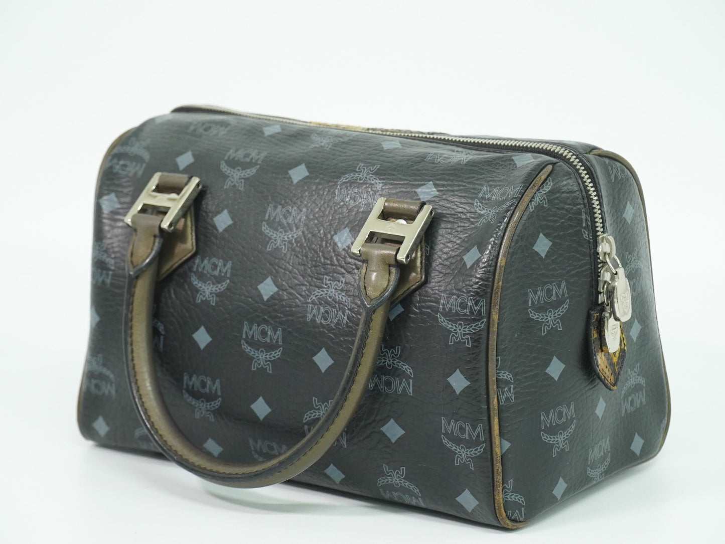 MCM ヴィセトス ミュンヘンライオン ミニボストンバッグ ブラック マルチカラー