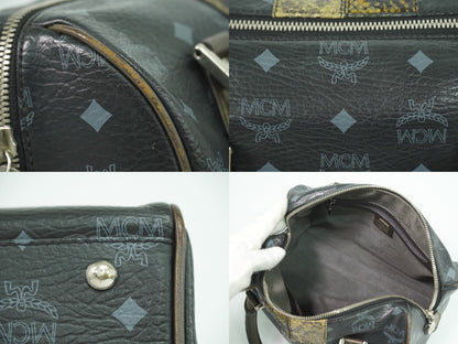 MCM ヴィセトス ミュンヘンライオン ミニボストンバッグ ブラック マルチカラー