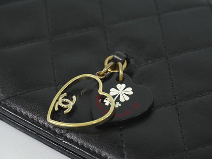 CHANEL ココマーク マトラッセ バレンタイン限定 長財布 ブラック