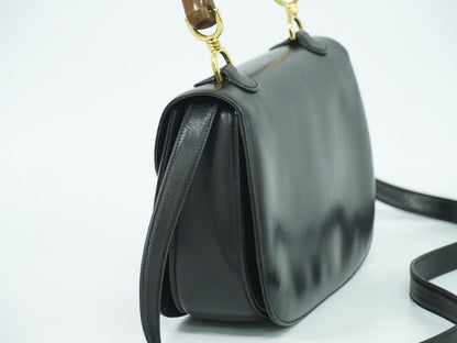 GUCCI バンブー 2WAY ショルダーバッグ ブラック
