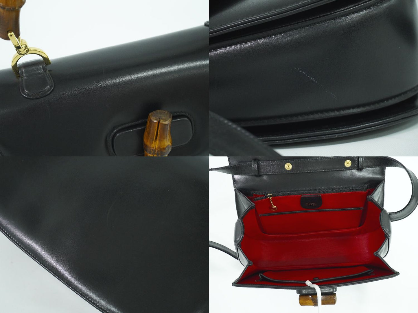 GUCCI バンブー 2WAY ショルダーバッグ ブラック