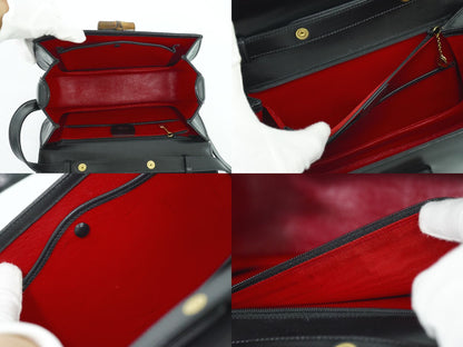 GUCCI バンブー 2WAY ショルダーバッグ ブラック