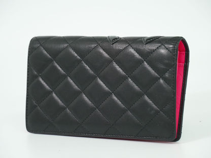 CHANEL ココマーク カンボンライン 長財布 ブラック