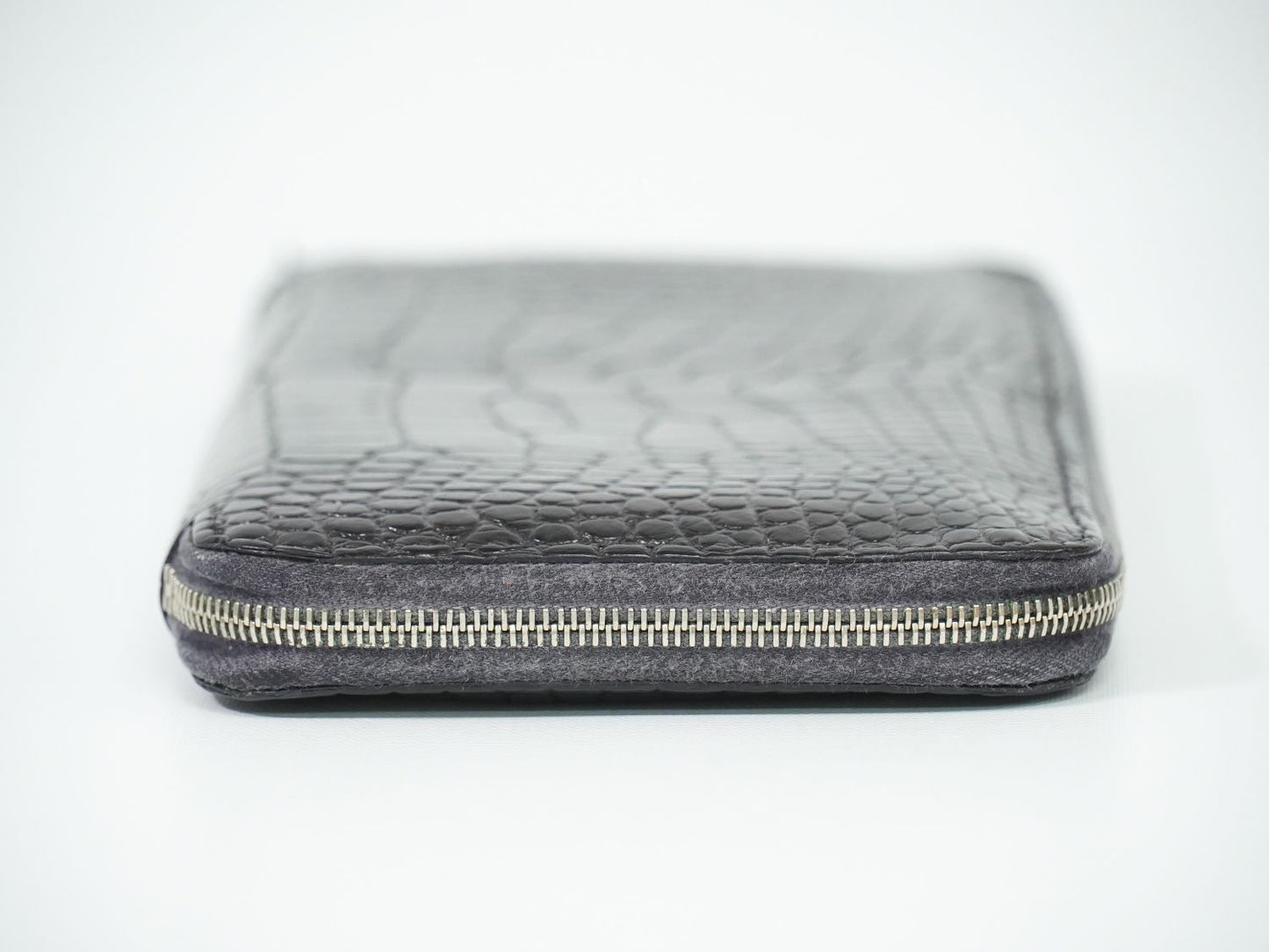 HERMES アザップ ロング アリゲーター レザー 長財布 ブラック