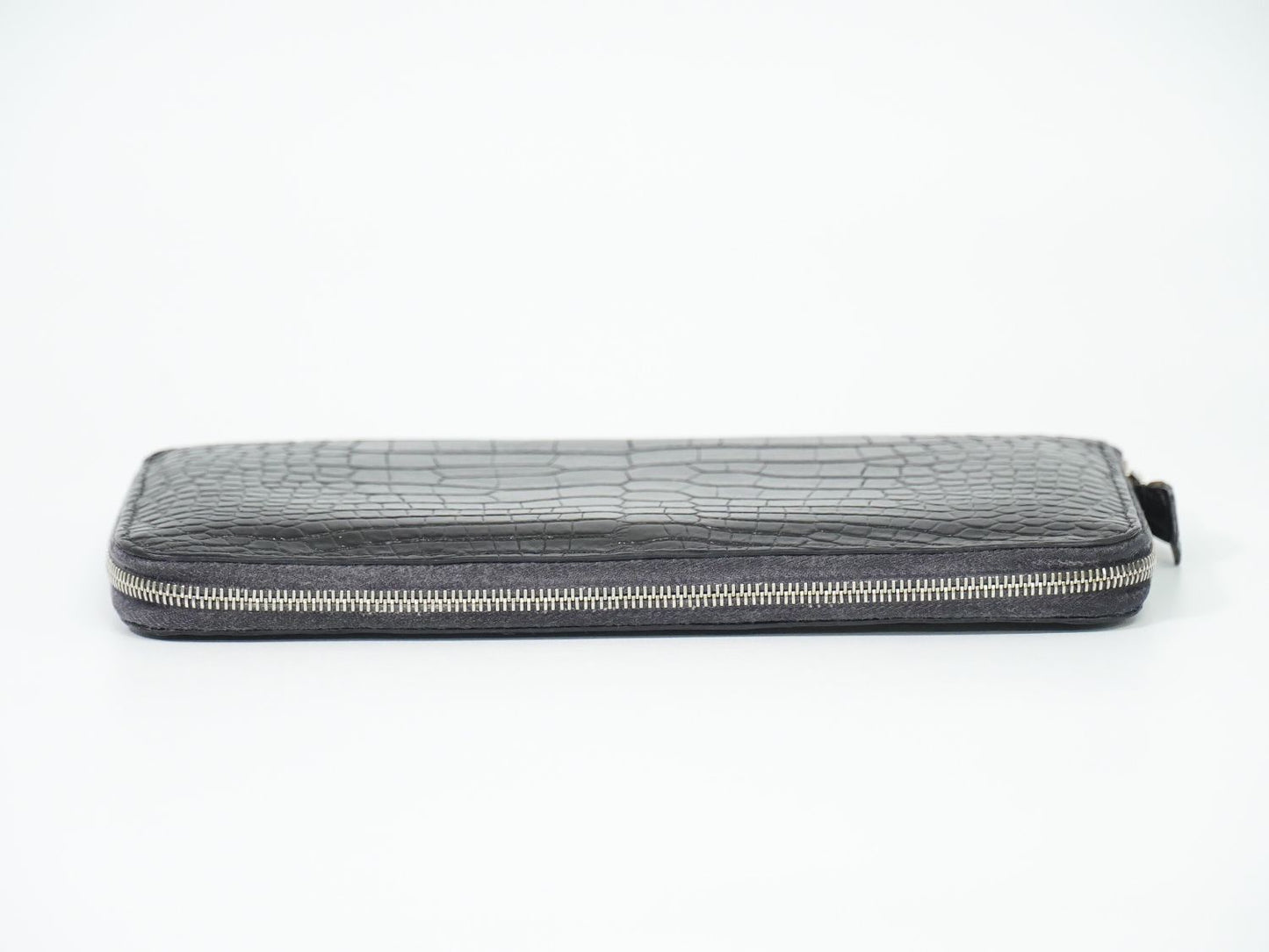 HERMES アザップ ロング アリゲーター レザー 長財布 ブラック