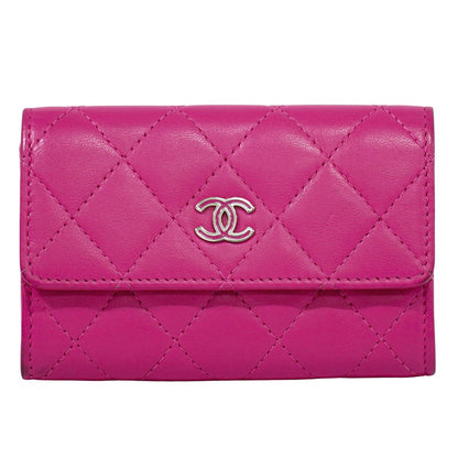 CHANEL ココマーク マトラッセ カードケース ピンク