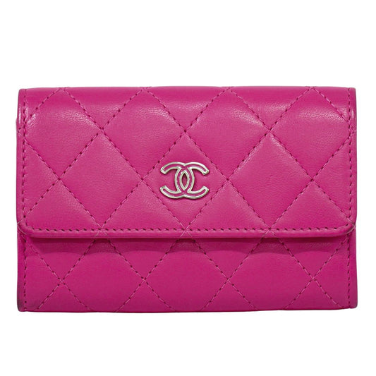 CHANEL ココマーク マトラッセ カードケース ピンク