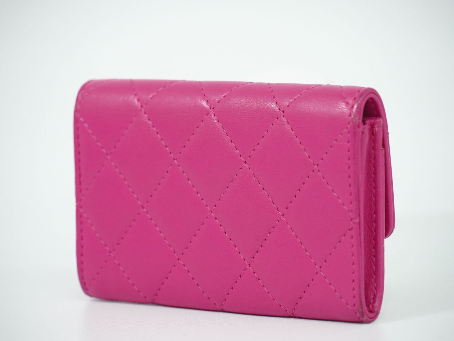 CHANEL ココマーク マトラッセ カードケース ピンク