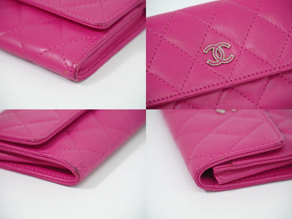 CHANEL ココマーク マトラッセ カードケース ピンク