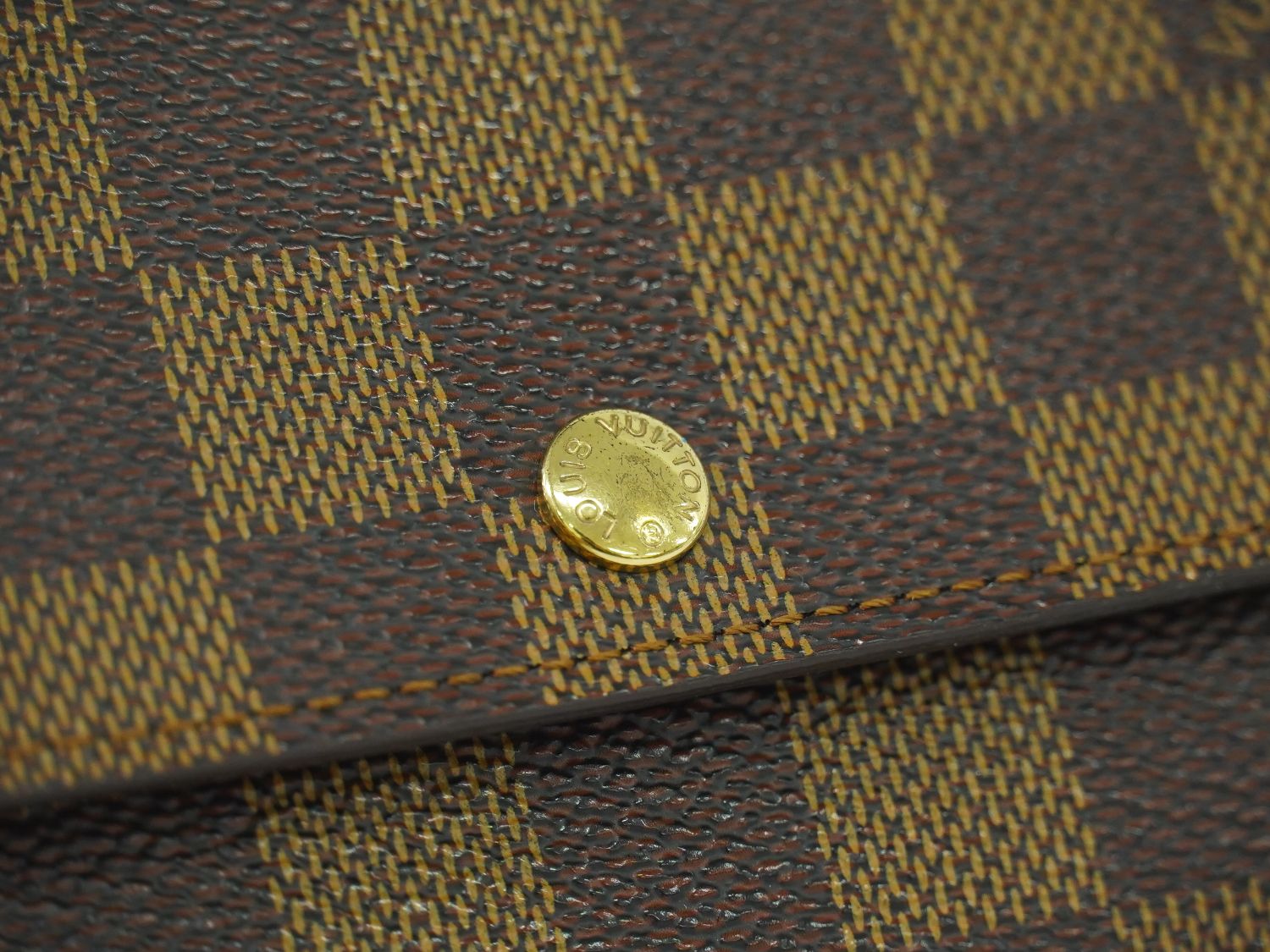 LOUIS VUITTON ポシェット ポルト モネ クレディ ダミエ エベヌ 長財布