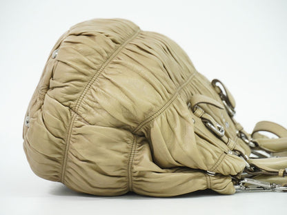 PRADA ナッパゴーフル 2WAY ショルダーバッグ ベージュ BN1789