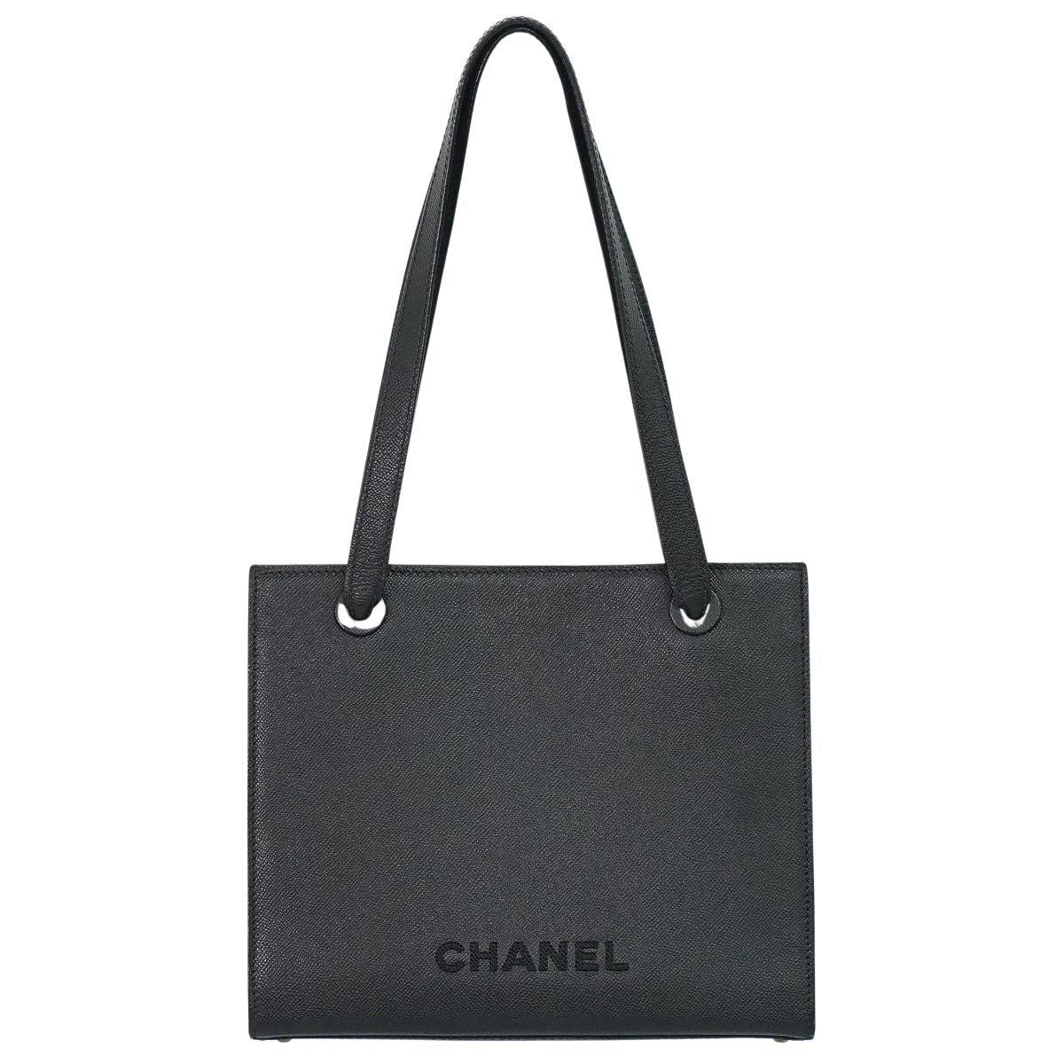 CHANEL ロゴ ショルダーバッグ ブラック