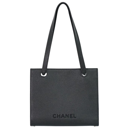 CHANEL ロゴ ショルダーバッグ ブラック