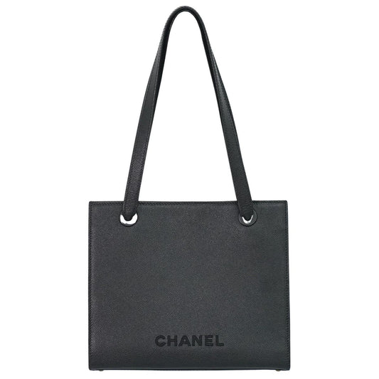 CHANEL ロゴ ショルダーバッグ ブラック