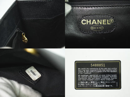 CHANEL ロゴ ショルダーバッグ ブラック