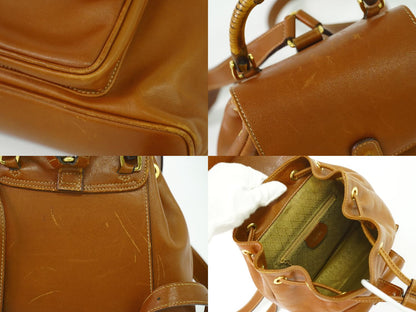 GUCCI バンブー リュックサック ブラウン