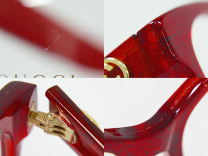 GUCCI インターロッキングG メガネ フレーム レッド GG0039OA