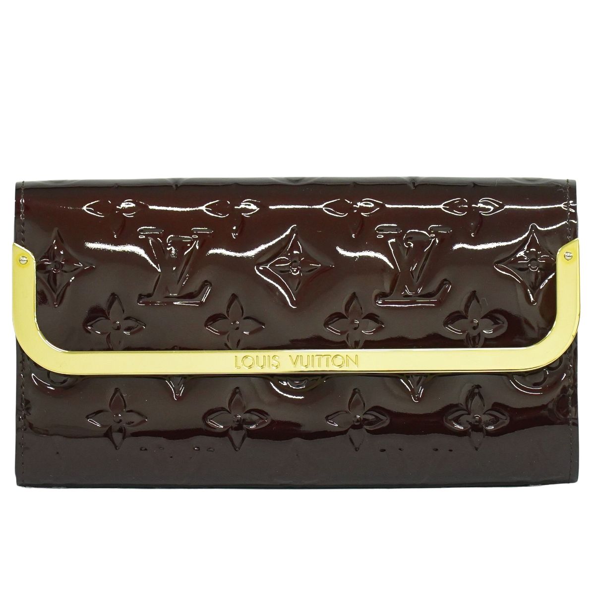LOUIS VUITTON ポルトフォイユ ロスモア ヴェルニ レザー 長財布 アマラント M91591