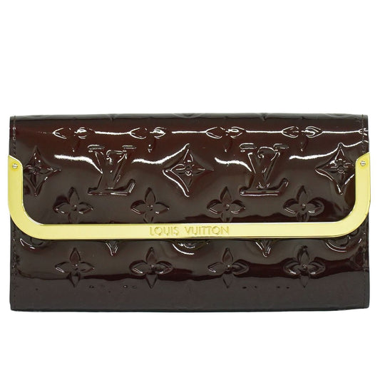 LOUIS VUITTON ポルトフォイユ ロスモア ヴェルニ レザー 長財布 アマラント M91591