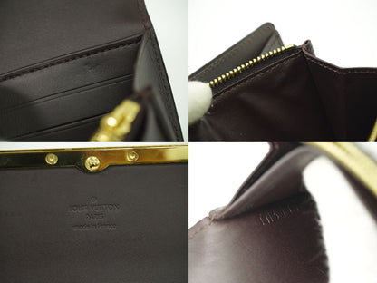 LOUIS VUITTON ポルトフォイユ ロスモア ヴェルニ レザー 長財布 アマラント M91591