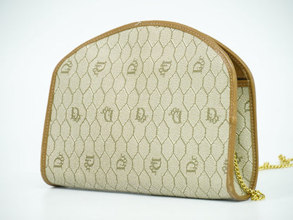 Christian Dior ハニカム柄 ショルダーバッグ ベージュ