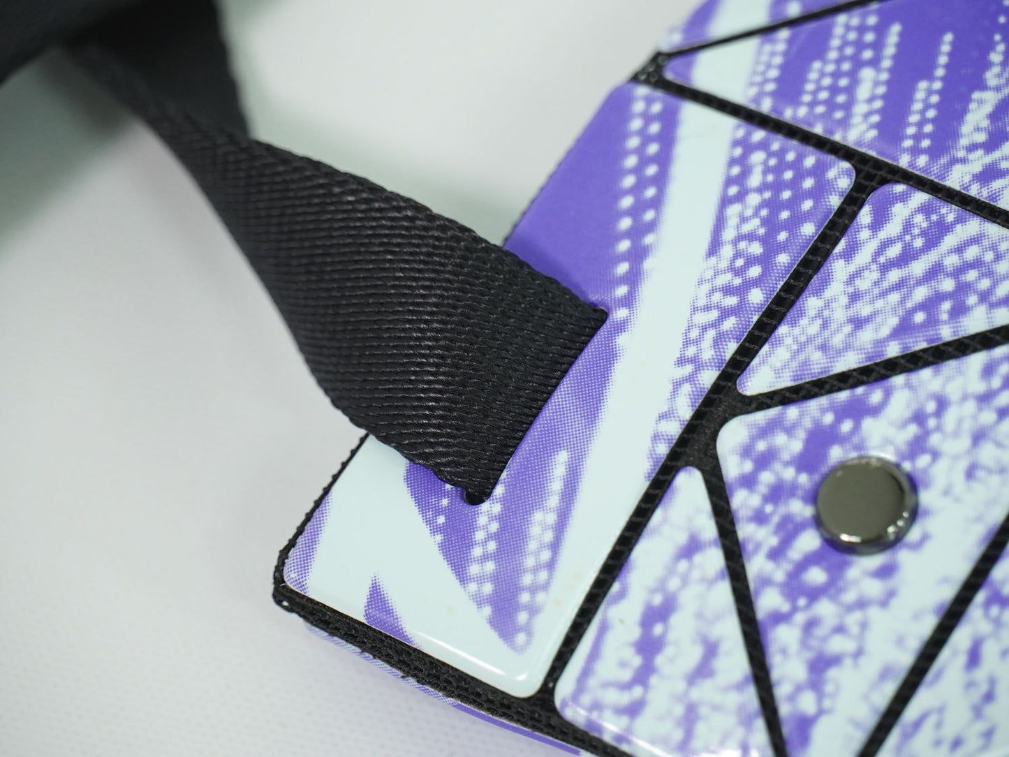 BAOBAO ISSEY MIYAKE ショルダーバッグ パープル ライトブルー ブラック BB91-AG841-71