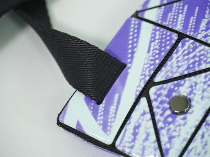 BAOBAO ISSEY MIYAKE ショルダーバッグ パープル ライトブルー ブラック BB91-AG841-71